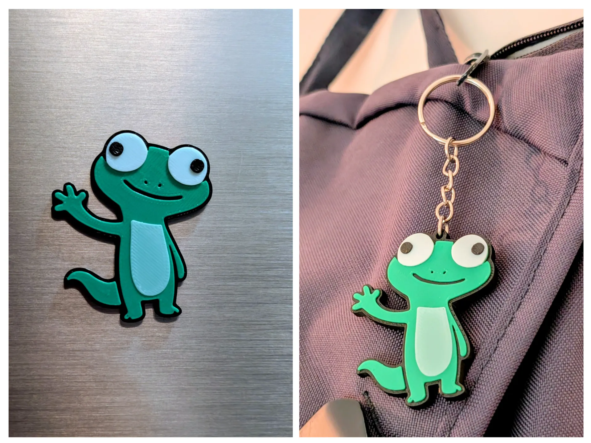 Lindo Imán y Llavero de Lagarto Tom